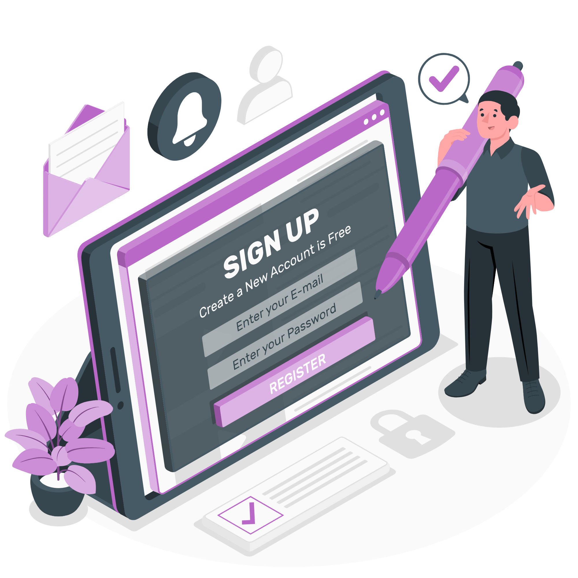 Sign up illustration